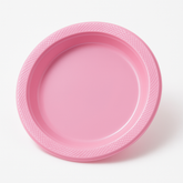 New Pink 7" Round Plastic Plates - 50 Count